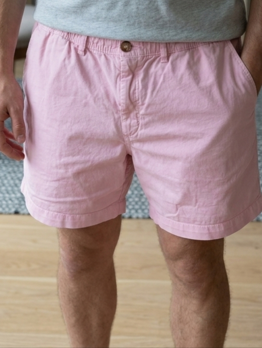 Mens Chubbies Pink Elastic-Waist Casual Shorts
